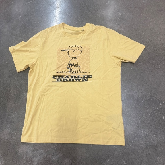 Coach X Peanuts Charlie Brown Signature Square T-Shirt In Organic Cotton caf63 - Picture 2 of 5